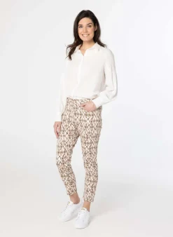 Beige Broek Met Print-Norah Clearance