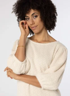 Beige Fluffy Trui-Norah Clearance