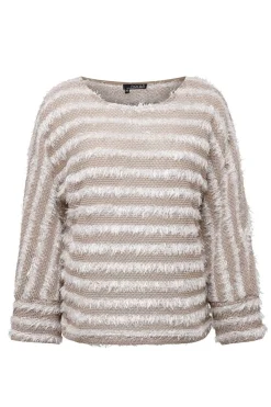 Beige Gestreepte Trui-Norah Clearance