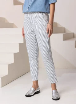 /Blauw Gestreepte Jogger-Norah Best