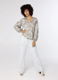 Blouse Met Glans-Norah Sale