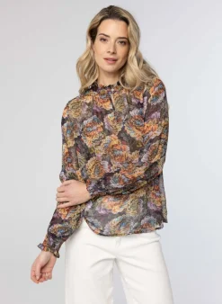 Blouse Met Lange Gesmokte Mouw-Norah Outlet