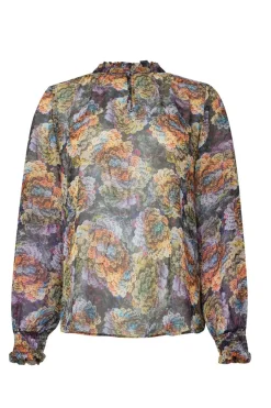 Blouse Met Lange Gesmokte Mouw-Norah Outlet