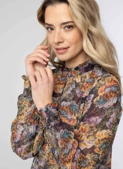 Blouse Met Lange Gesmokte Mouw-Norah Outlet