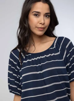 Donker Gestreept Shirt-Norah Hot