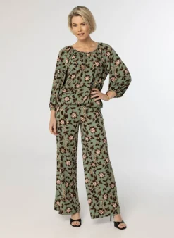 E Broek Met Botanische Print-Norah Online