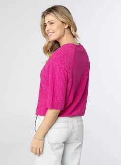 Fuchsia Shirt Embroidery-Norah Sale