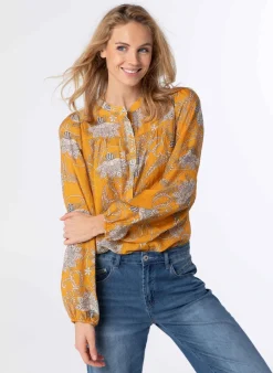 Gele Blouse Met Pofmouwen-Norah Best