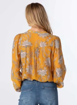 Gele Blouse Met Pofmouwen-Norah Best