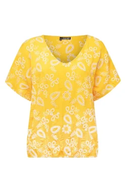 Gele Blouse Met Print-Norah Hot