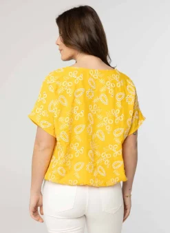 Gele Blouse Met Print-Norah Hot