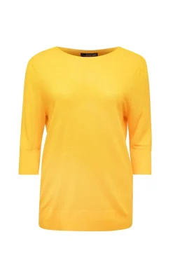 Gele Fijngebreide Trui-Norah Sale