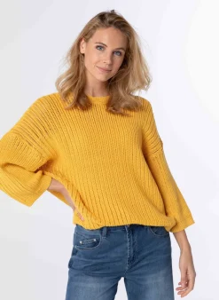 Gele Grof Gebreide Trui-Norah Best