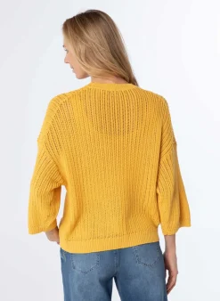 Gele Grof Gebreide Trui-Norah Best