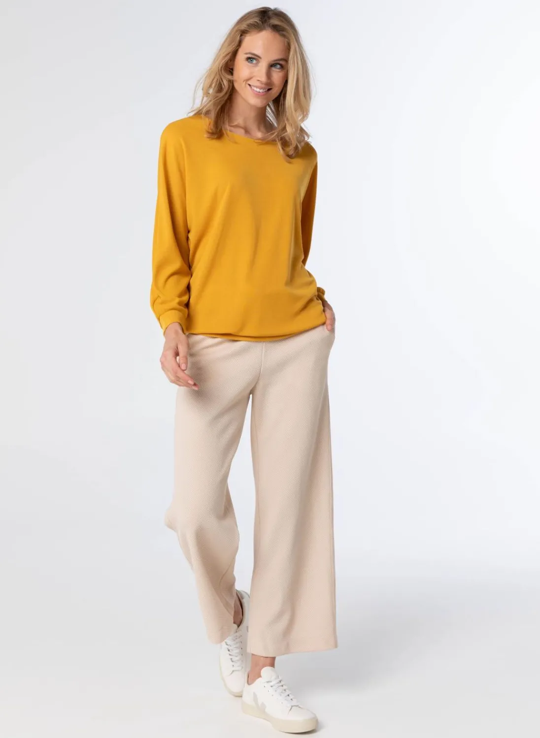 Gele Trui Met Lange Mouwen-Norah