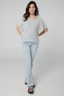 Gestreept Shirt /Ecru-Norah Hot