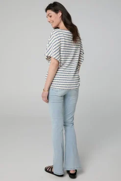 Gestreept Shirt /Ecru-Norah Hot