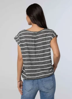 Gestreept Shirt Wit-Norah Sale