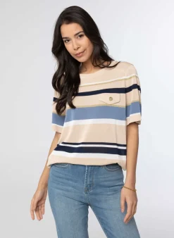 Gestreepte Trui Met Borstzak-Norah