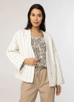 Gewatteerde Kimonojas Ecru-Norah Discount