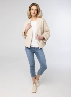 Gewatteerde Kimonojas Zandkleur-Norah Outlet