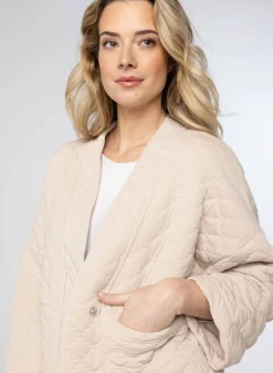 Gewatteerde Kimonojas Zandkleur-Norah Outlet