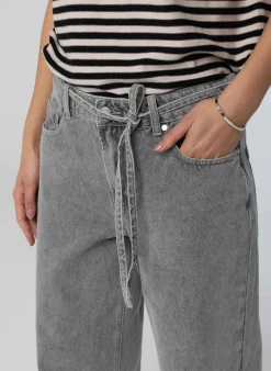 Grijze Jeans Met Strik-Norah Online