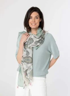 Groene Sjaal Met Tassels-Norah New