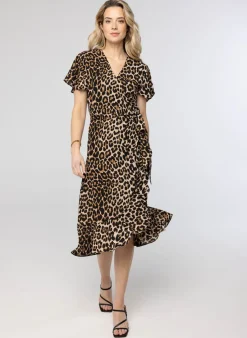 Jurk Met Panterprint-Norah Sale