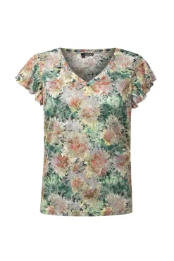 Kanten Shirt Meerkleurig-Norah Discount