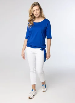 Kobalt Shirt Met Strik-Norah Best