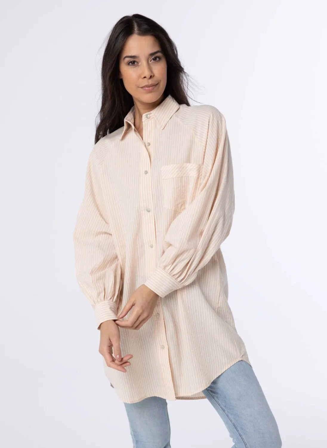 Lange Blouse Met Pofmouwen-Norah Hot