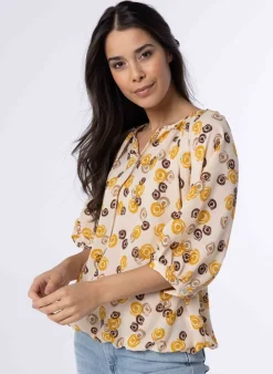 Meerkleurige Blouse Met Pofmouwen-Norah Best