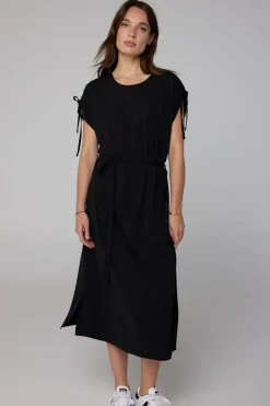 Midi Jurk Met Koordjes-Norah New