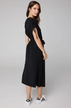 Midi Jurk Met Koordjes-Norah New