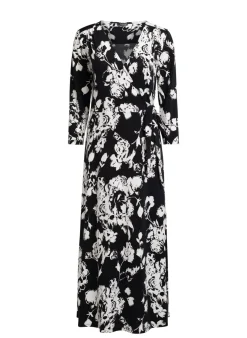 Midi Overslagjurk /Wit-Norah New