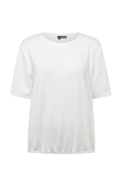 Off White Shirt Met Structuur-Norah Hot