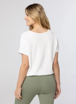 Off White Shirt Met V-Hals-Norah Sale