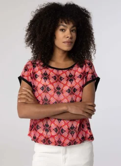 Rode Blouse-Norah Sale