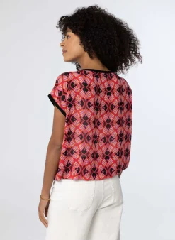 Rode Blouse-Norah Sale