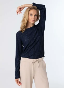 Shirt Met Ajour En Ruches-Norah Discount