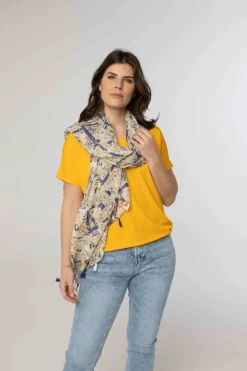 Sjaal Ecru-Norah Outlet