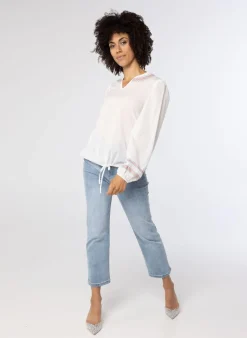 Te Blouse Met Gekleurde Borduursels-Norah Online