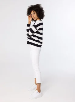 Wit Gestreept Vest-Norah Hot