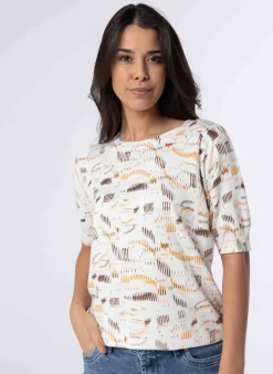Witte Trui Met Print-Norah Clearance