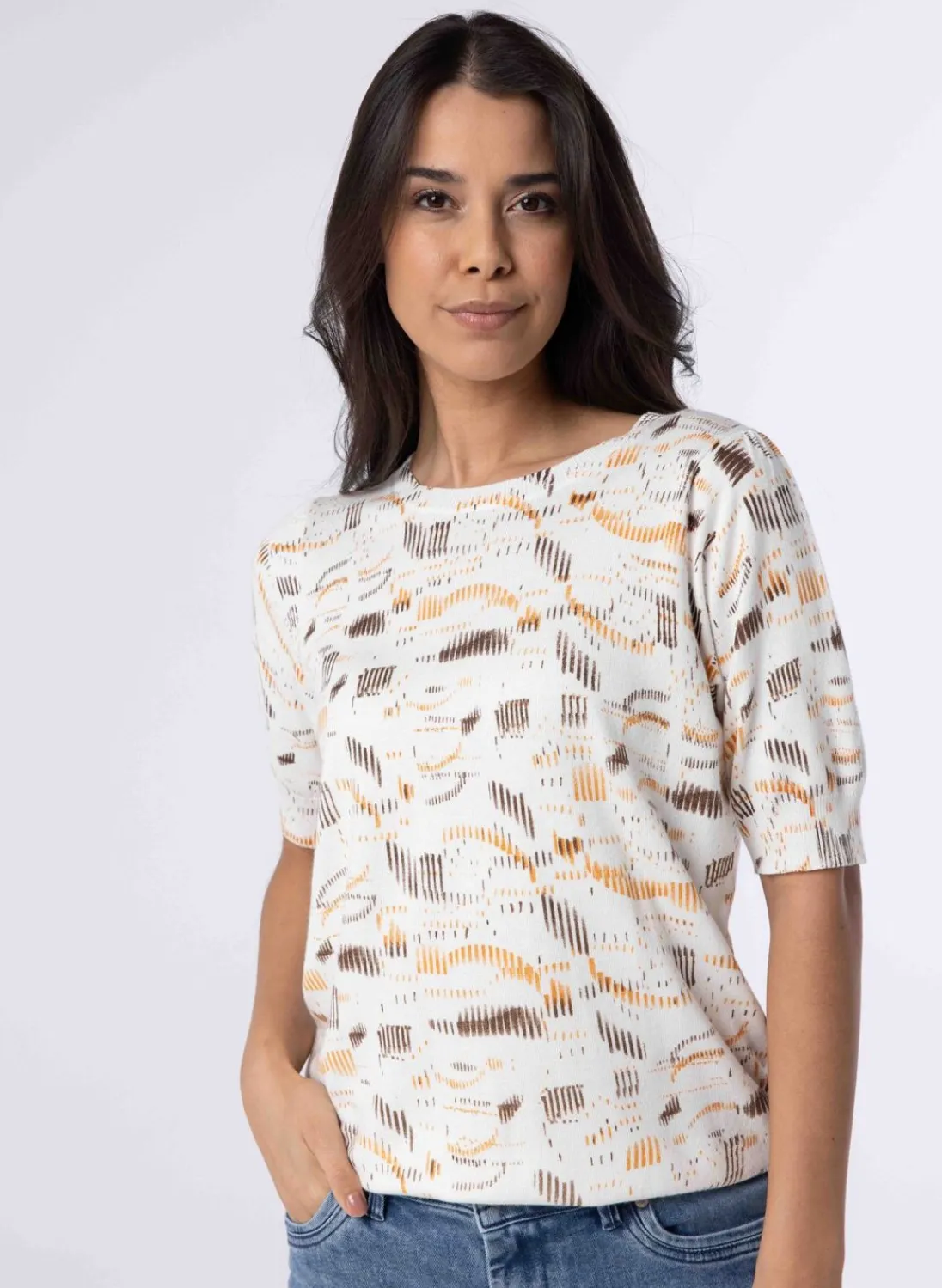 Witte Trui Met Print-Norah Clearance