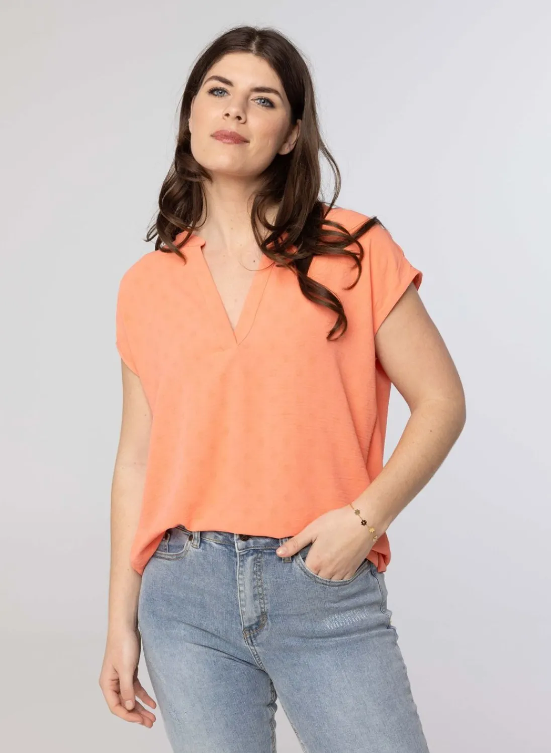 Zalm Blouse-Norah Clearance