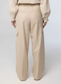 Zandkleurige Cargo Broek-Norah Online
