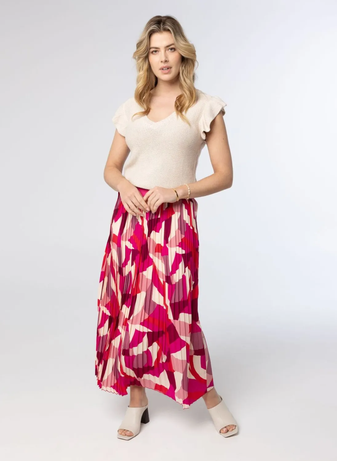 Zandkleurige Gebreide Trui-Norah New