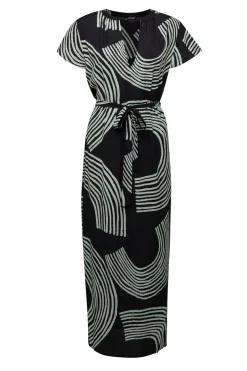 Zwarte Jurk Met E Print-Norah Outlet